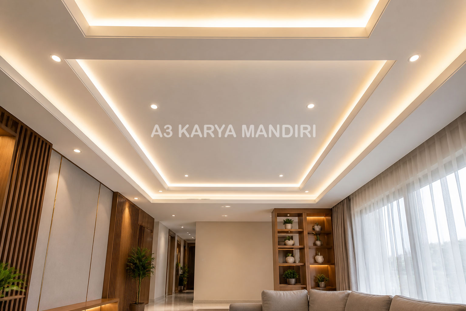 Desain plafon rumah dan kantor modern di Kota Padang